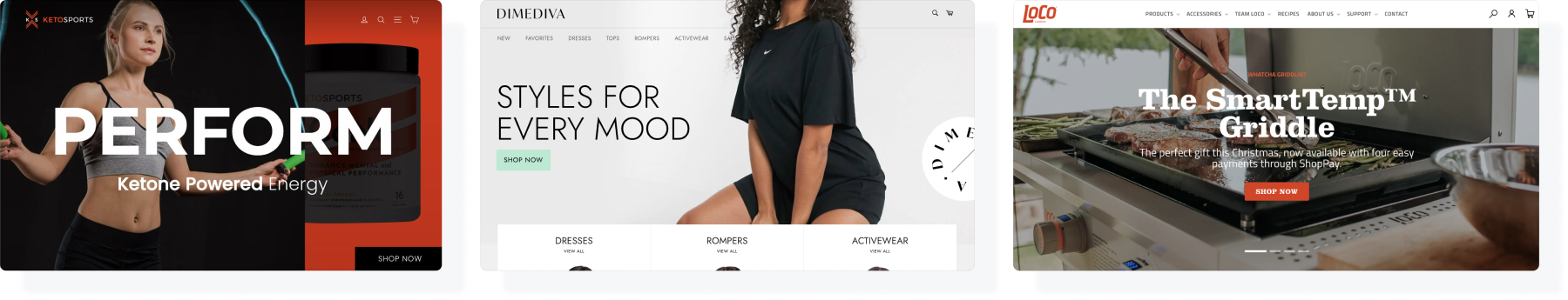 shopify website builders